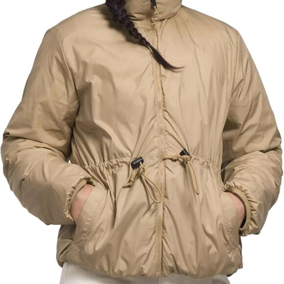 The North Face Women's Lhotse Reversible Jacket in Khaki/Stone, Size M, NWT $250 - Picture 1 of 7